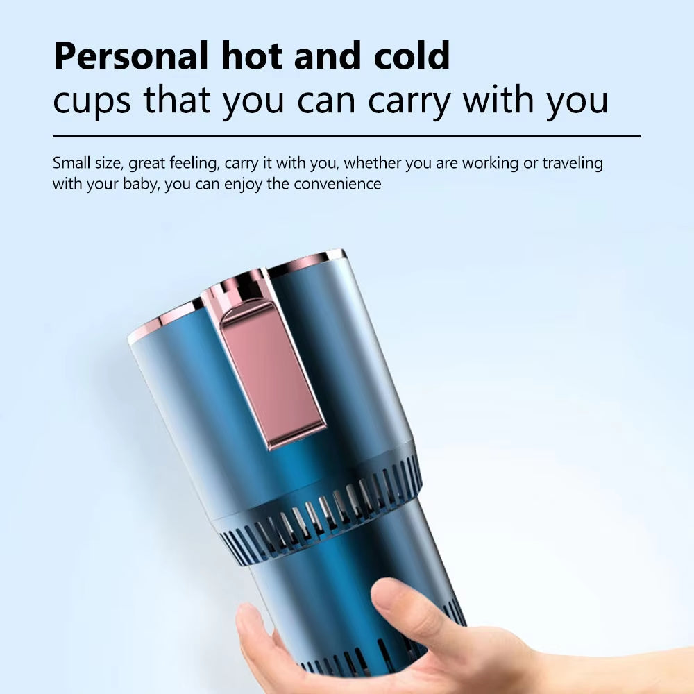 Smart car cup holder with display for home and office.