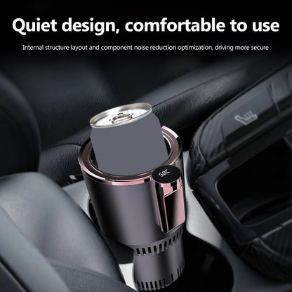 Smart car cup holder with display for home and office.