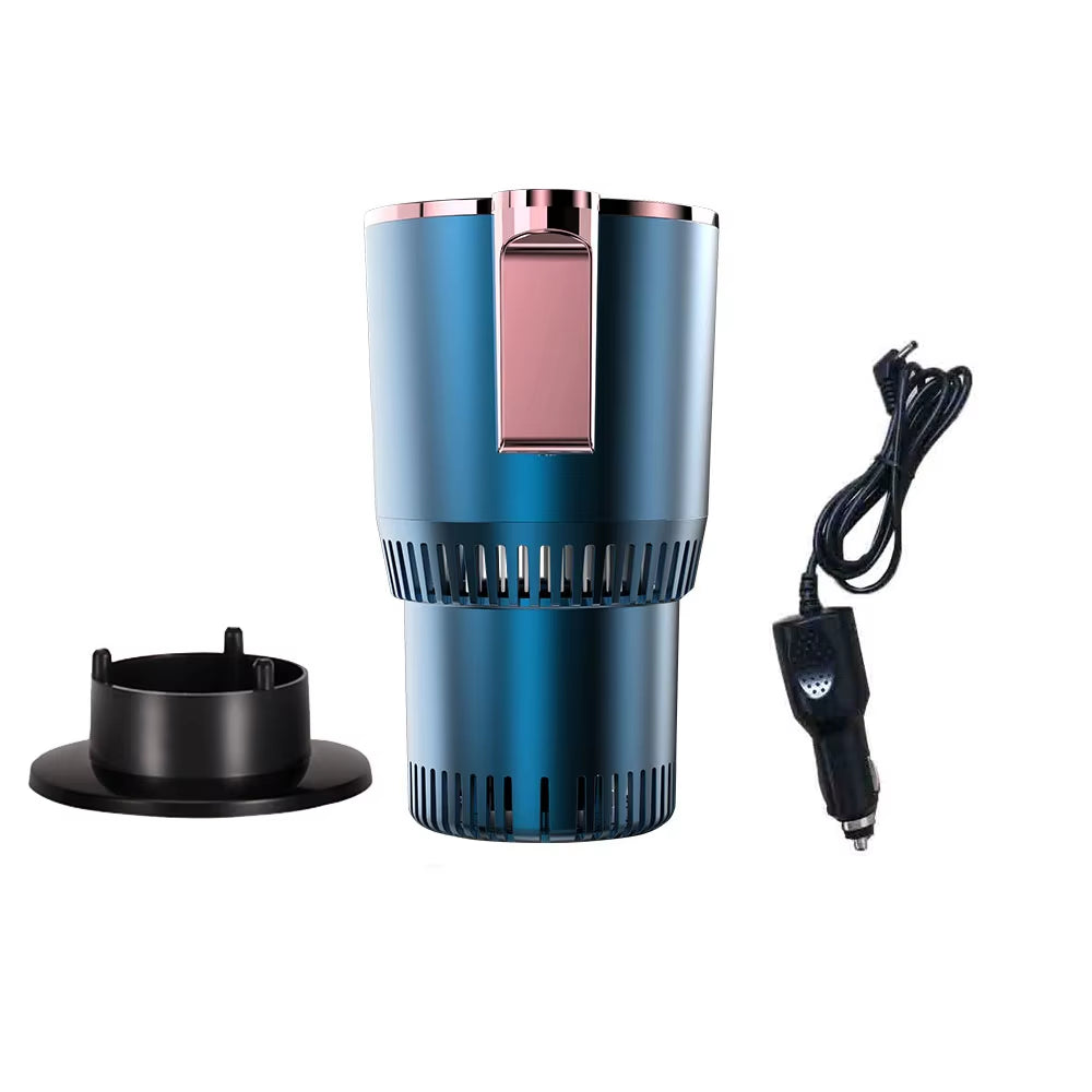 Smart car cup holder with display for home and office.