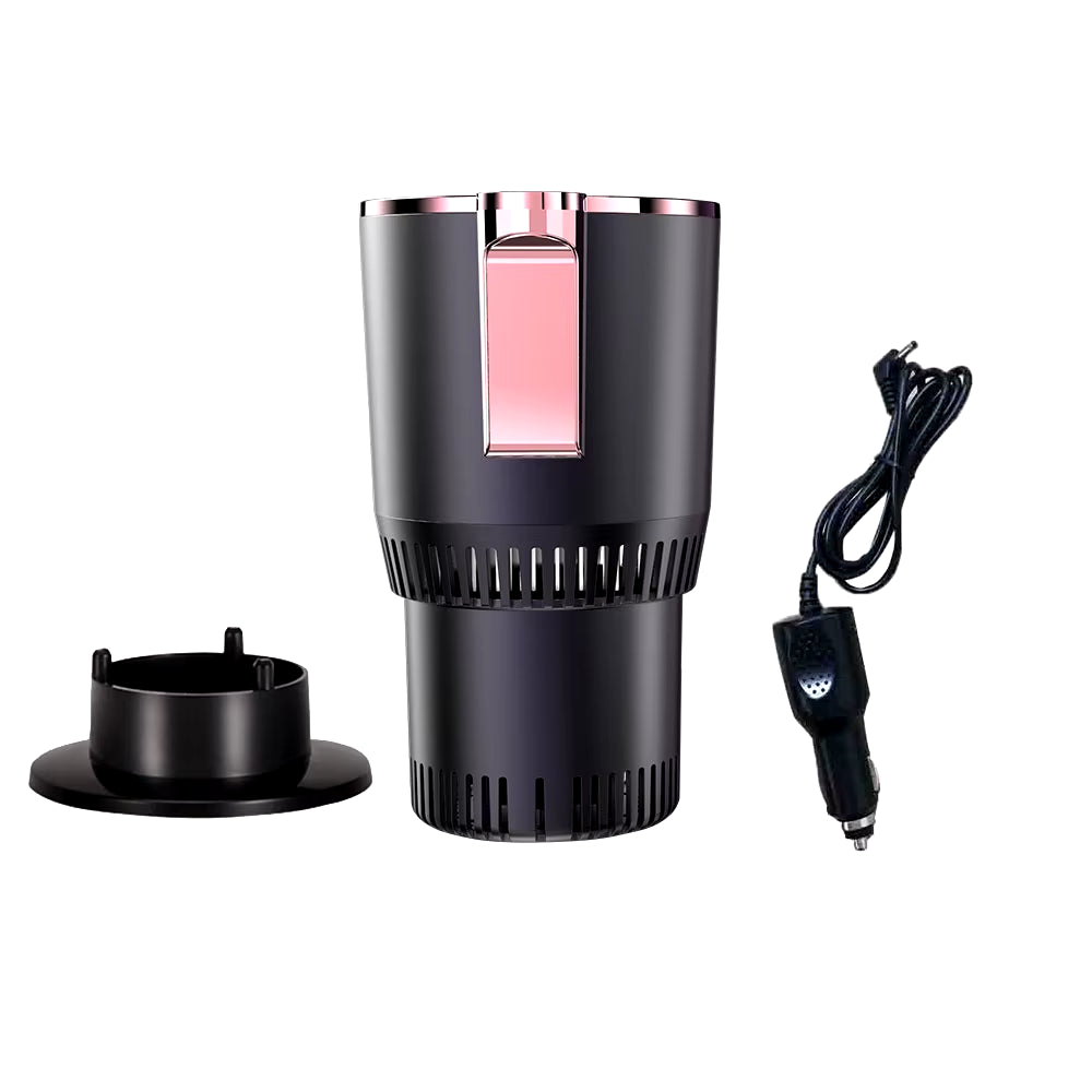 Smart car cup holder with display for home and office.